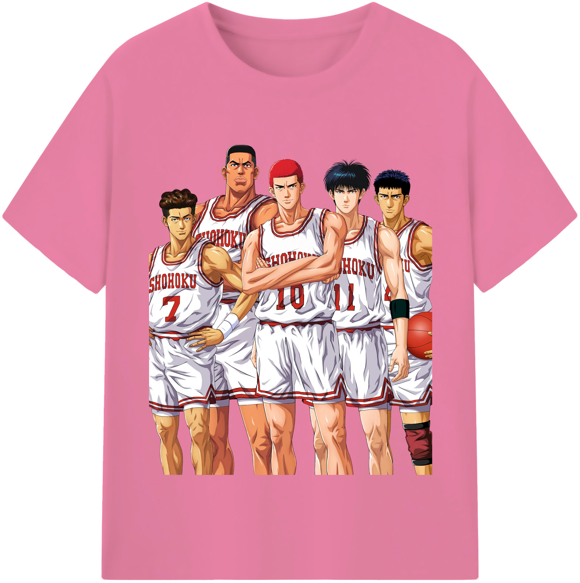 SLAM DUNK／スラムダンク 綿100％半袖Tシャツ（フロントプリント）